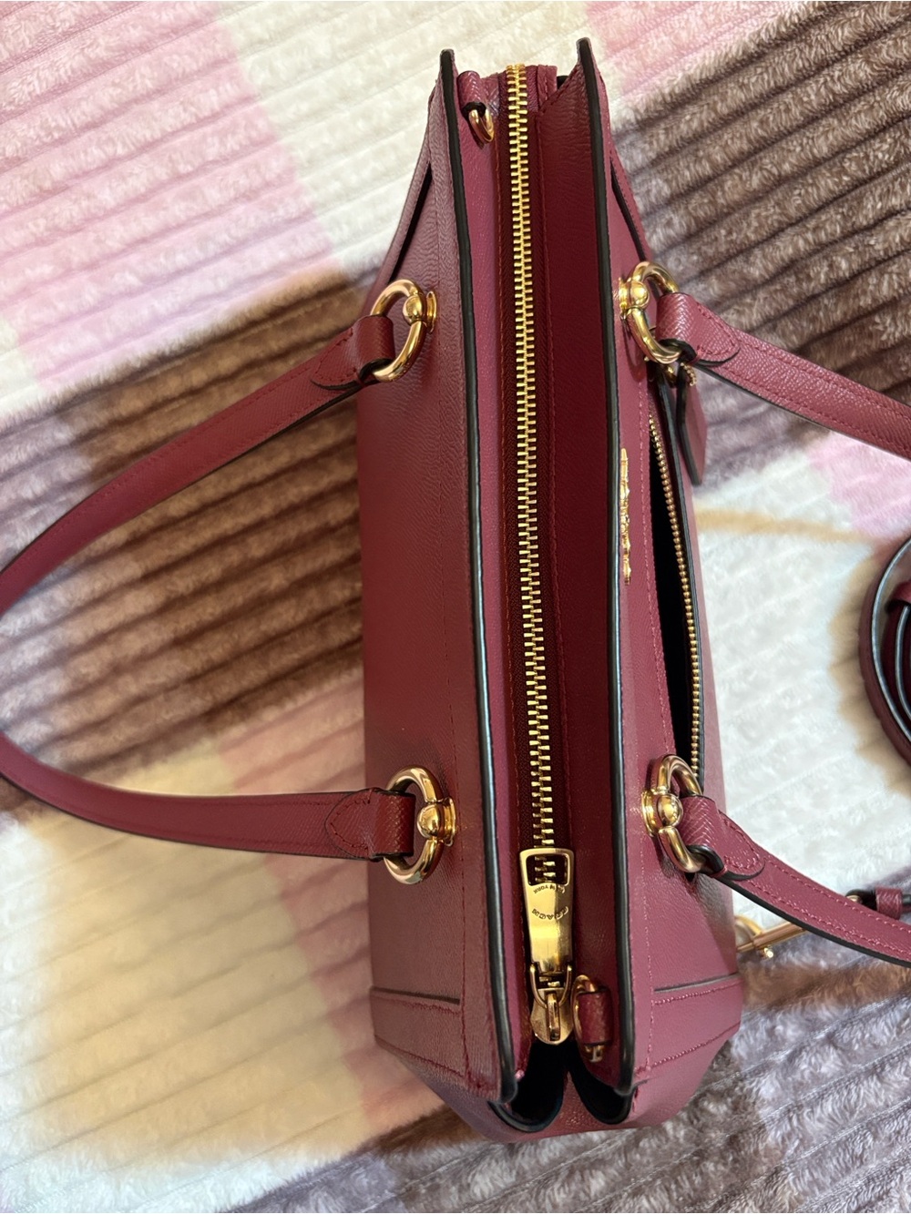 Coach Kailey Leather Carryall with Gold Hardware - Picture 10 of 15